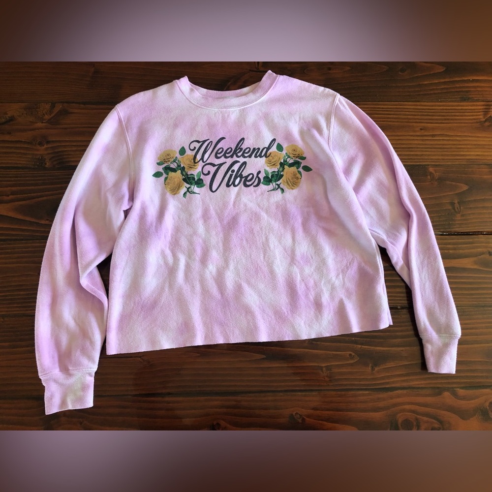 “Weekend Vibes” Tweens Crop-top